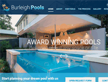 Tablet Screenshot of burleighpools.com.au